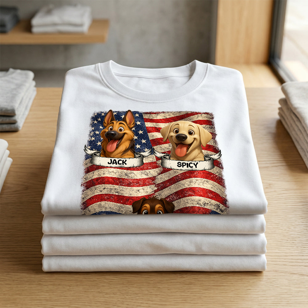 Personalized Patriotic Pups T-shirt