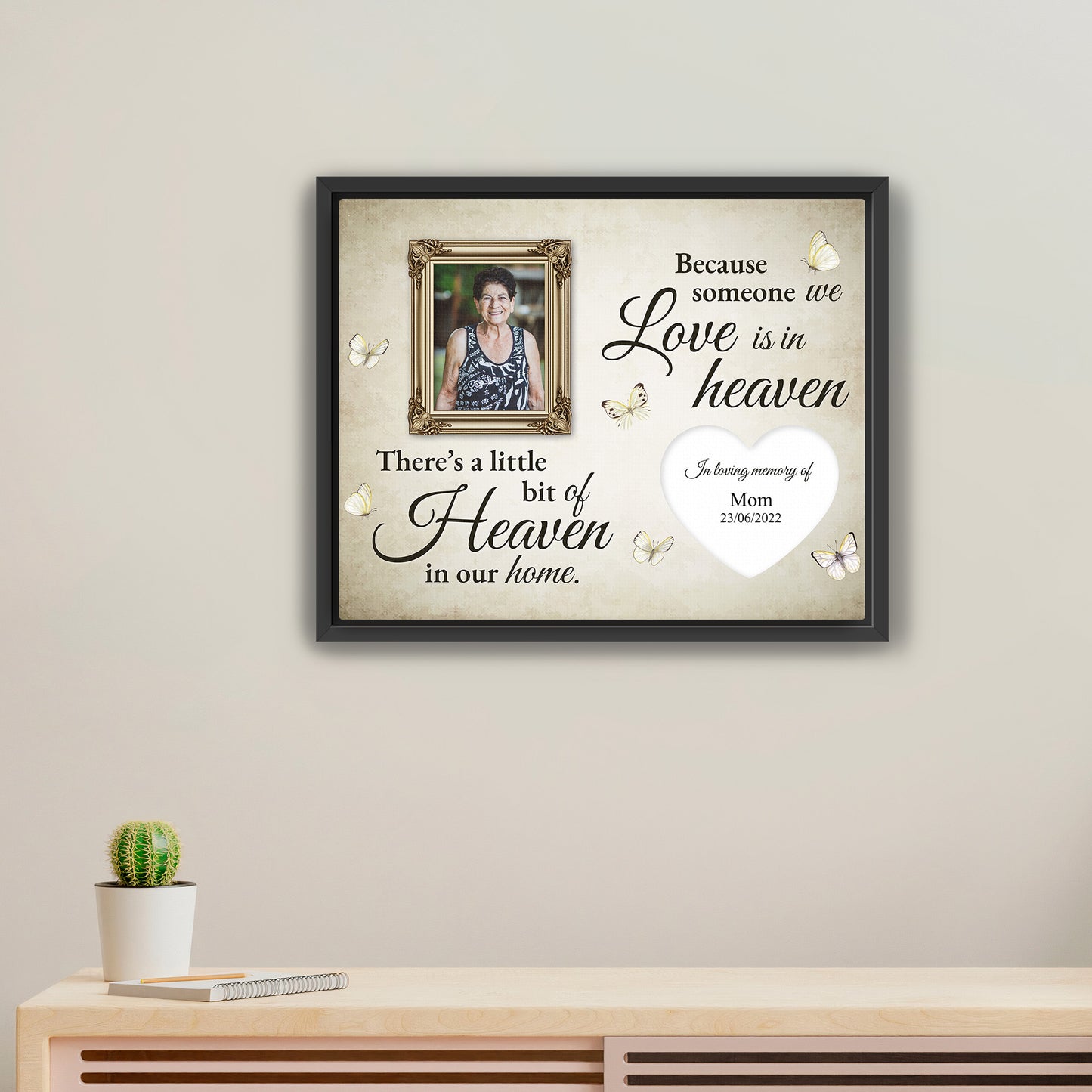 Heaven Memorial Canvas - Upload Photo - LoveOnPrints Memorial Canvas - Personalized Memorial Canvas