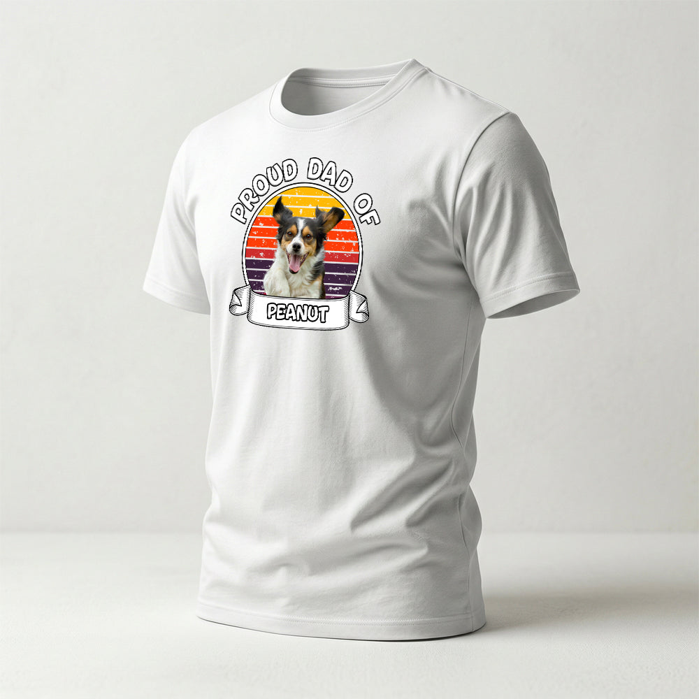 Personalized Dog Portrait Graphic Print Banner T-Shirt