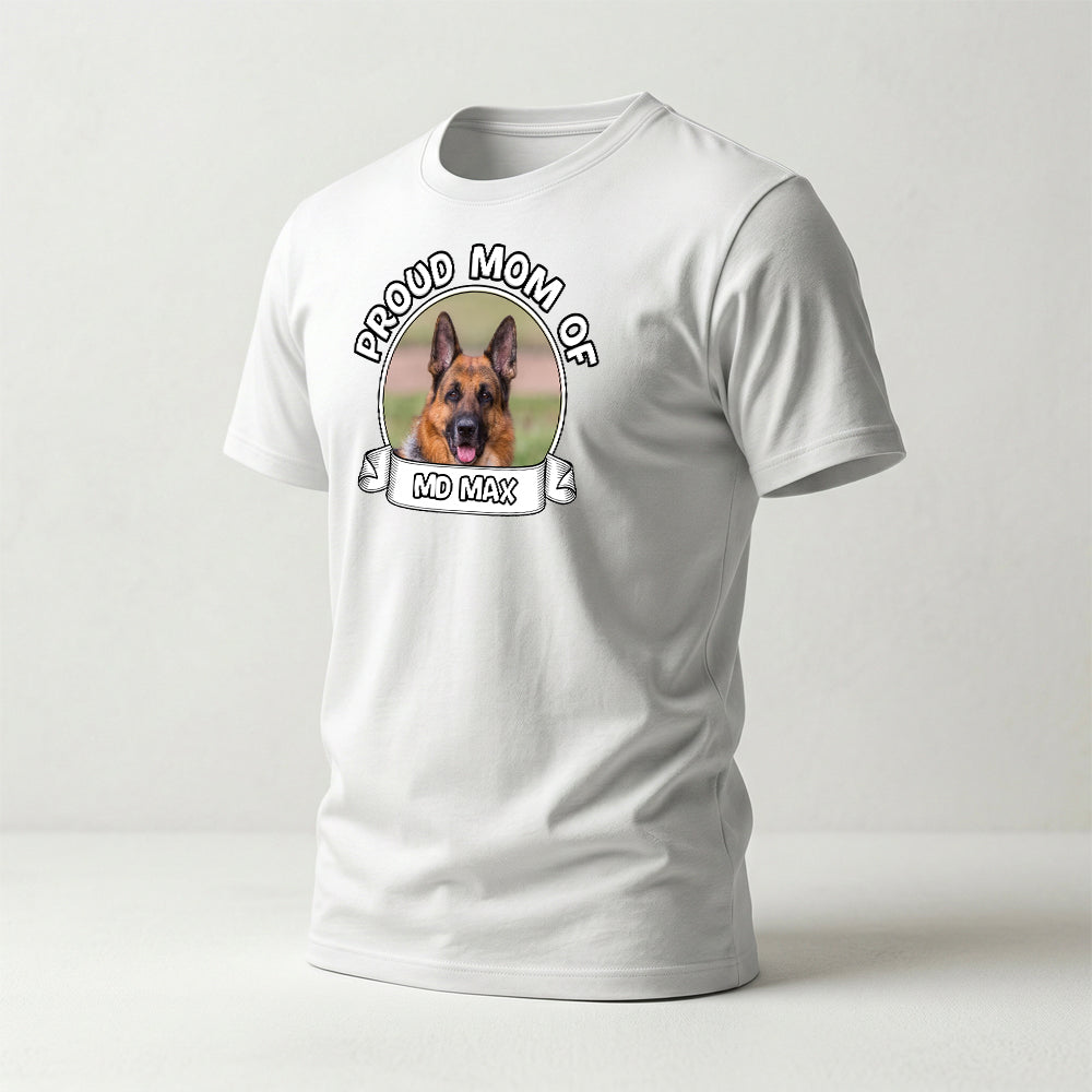 Personalized Proud Dog Mom T-shirt