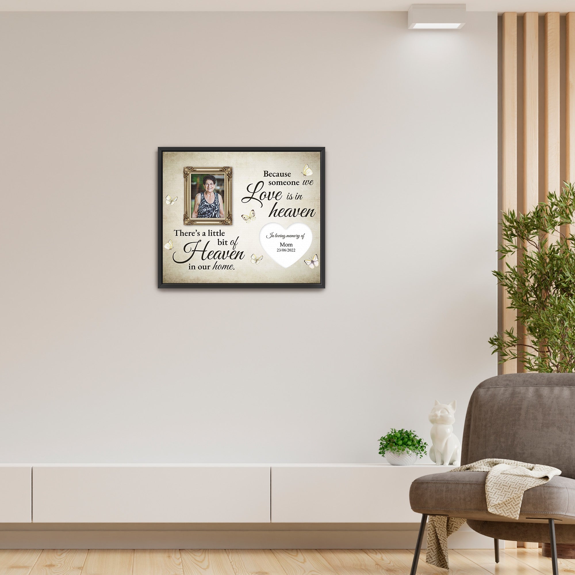 Heaven Memorial Canvas - Upload Photo - LoveOnPrints Memorial Canvas - Personalized Memorial Canvas