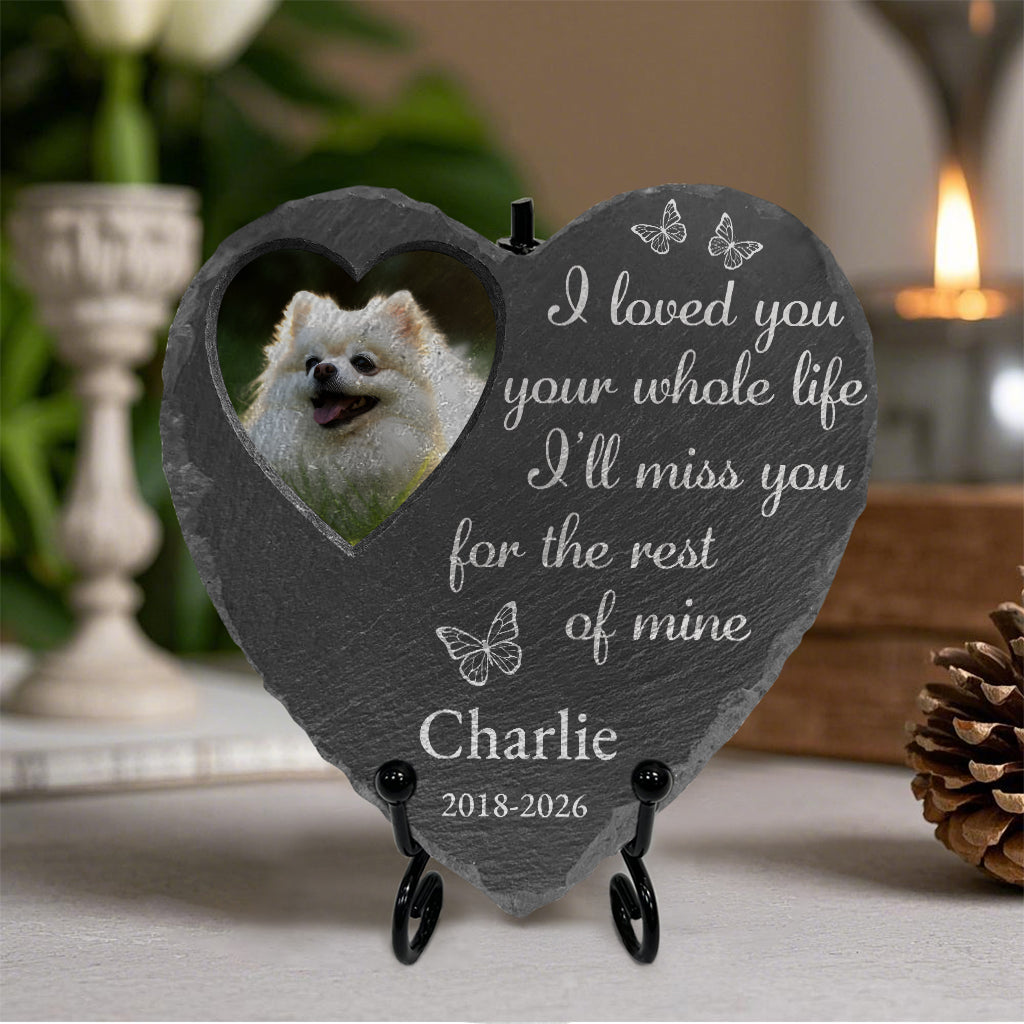 Personalized Butterfly Pet Memorial Garden Stone Heart