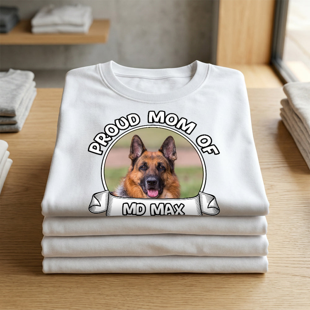 Personalized Proud Dog Mom T-shirt