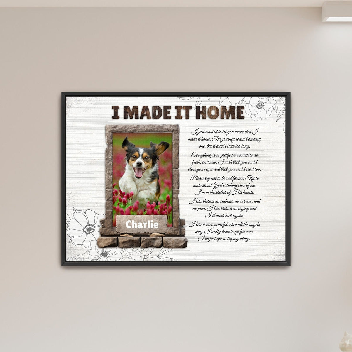 Pet Memorial Canvas - Upload Photo - LoveOnPrints Memorial Canvas - Dog/Cat/Person Personalized Memorial Canvas Decor