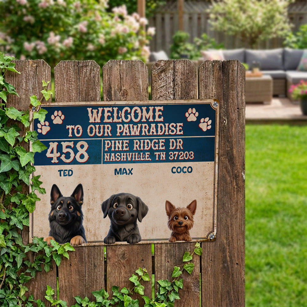 Personalized Address Metal Sign