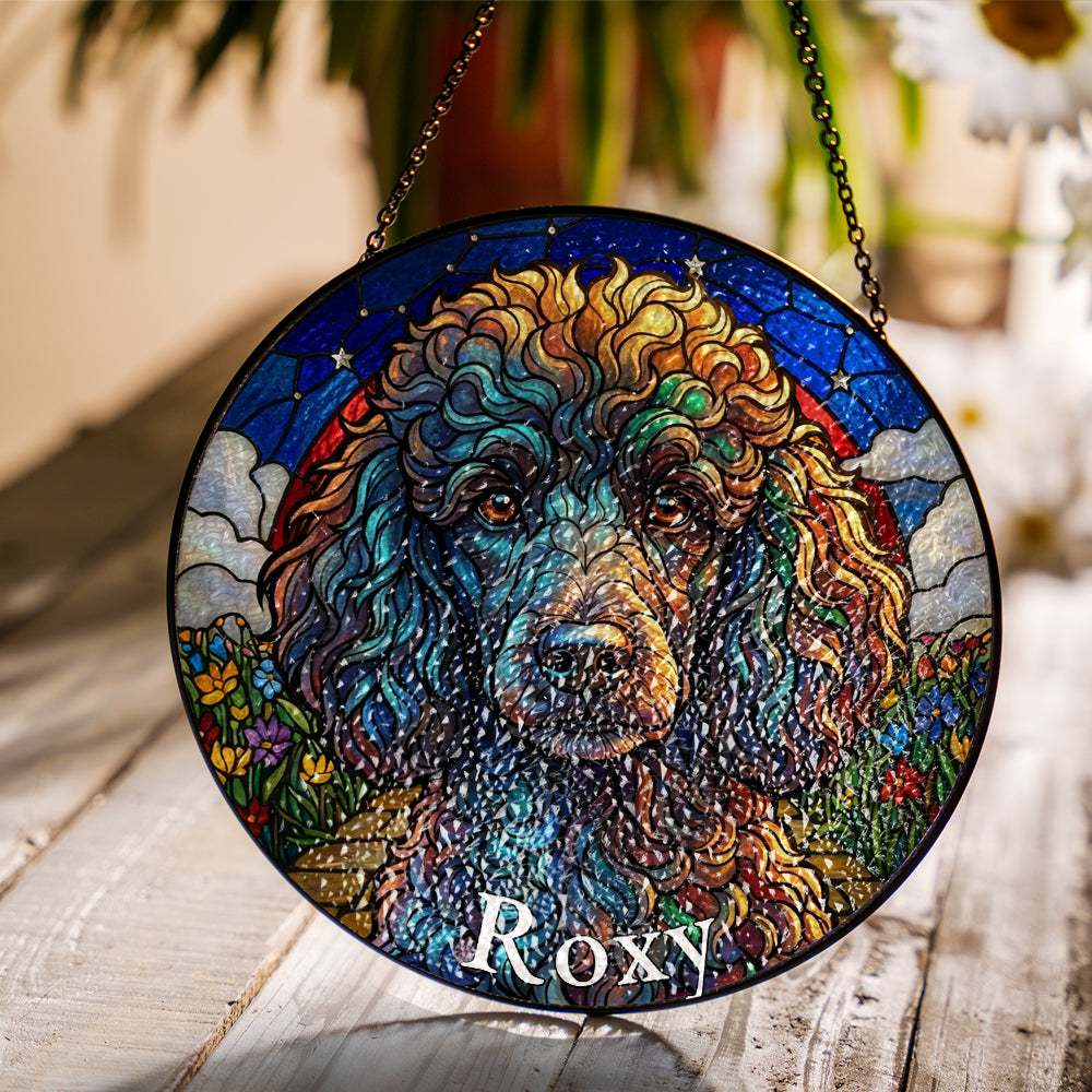 Personalized Rainbow Bridge Stained Glass Ornament