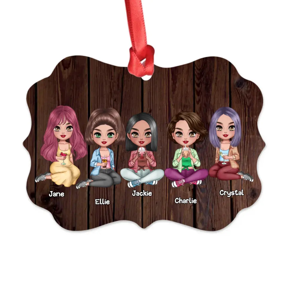 Sisters Ornament - Personalized Christmas Ornament - Up To 9 Females