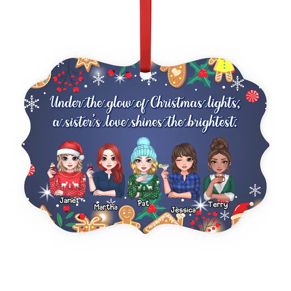 Sisters Ornament - Up to 7 People - Personalized Ornament