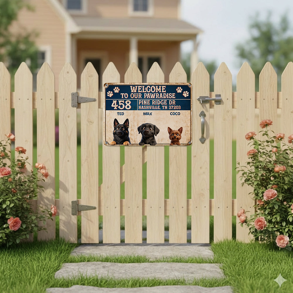 Personalized Address Metal Sign