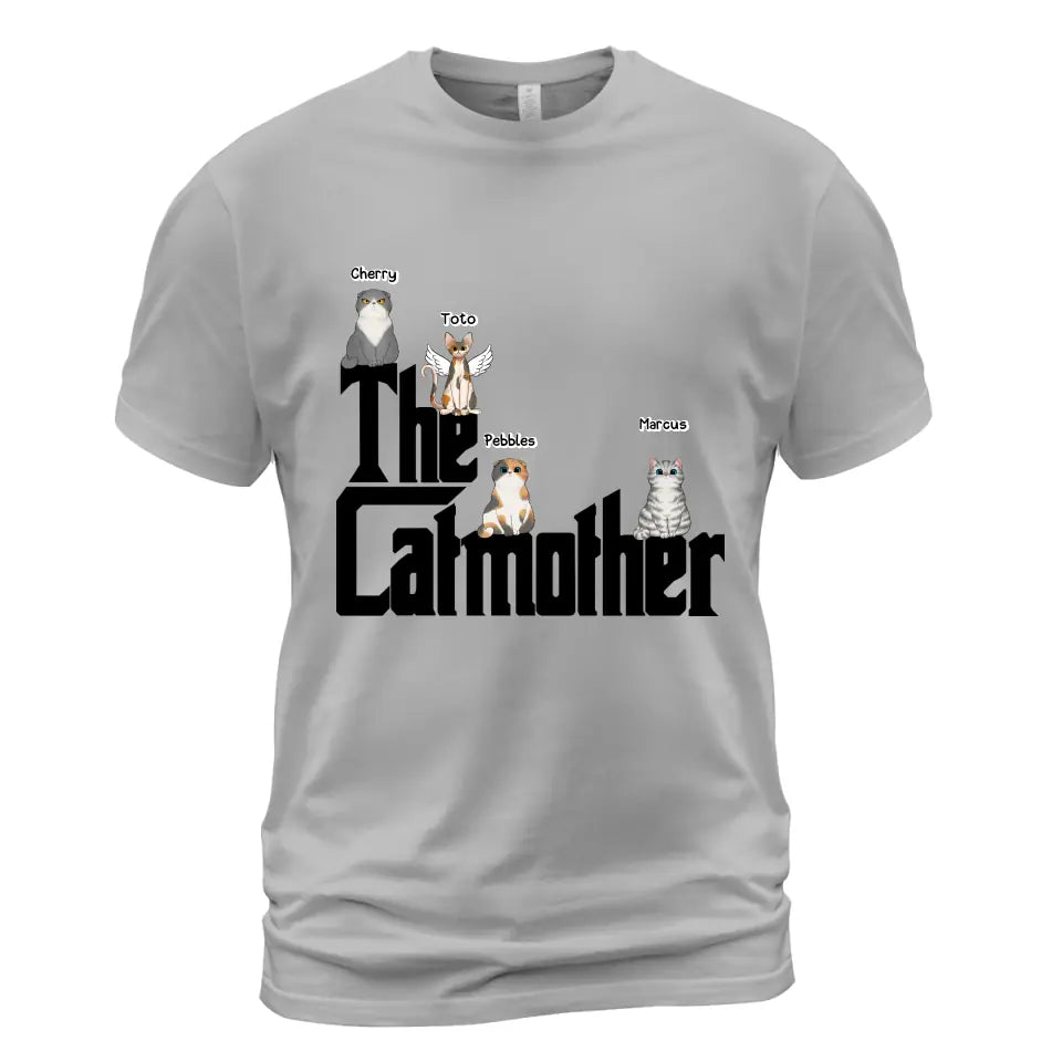 The Catmother T-Shirt - Up to 8 Cats - Gift for Cat Owner