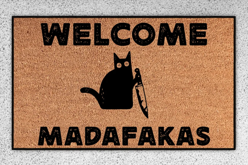 Welcome Madafakas Doormat - Funny Doormat 
- Decorative Mat