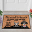 Personalized No Need To Knock Doormat - Up to 6 Pets - Decorative Mat - Custom Doormat