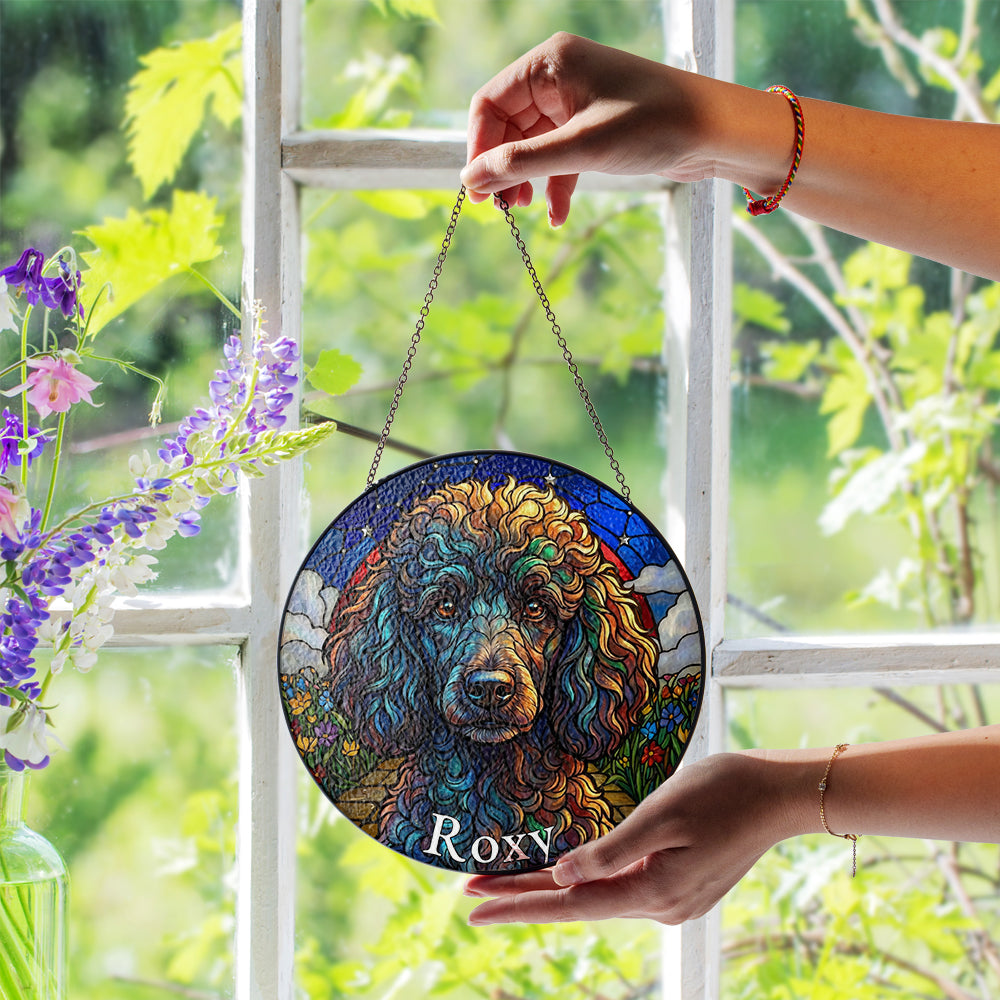 Personalized Rainbow Bridge Stained Glass Ornament