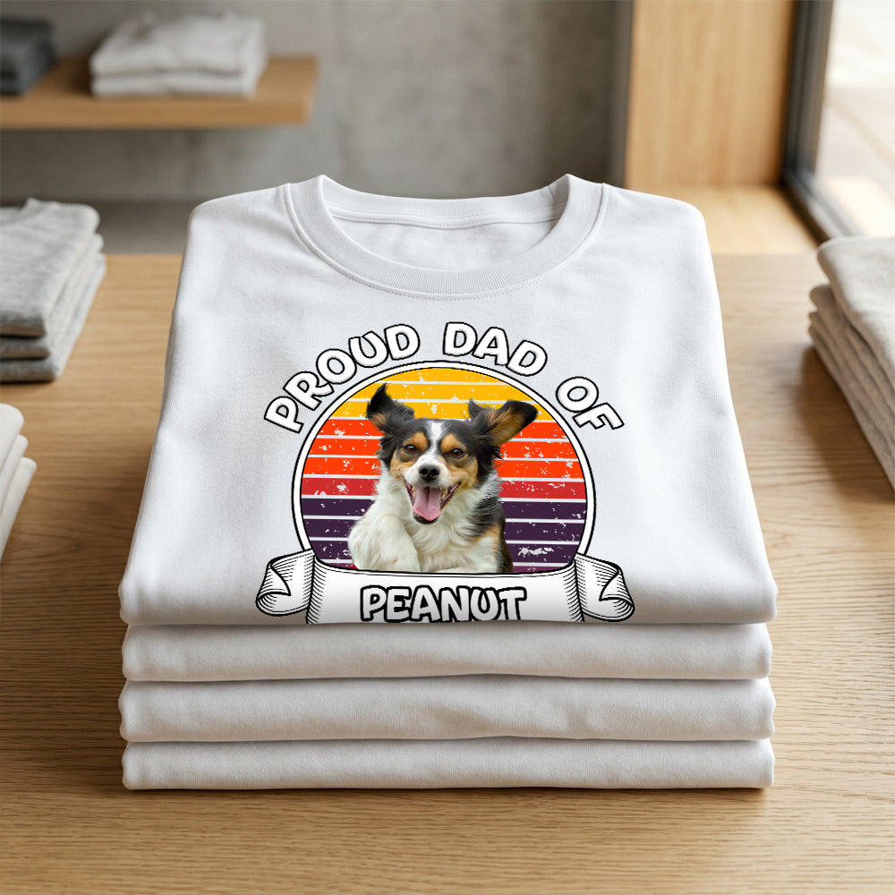 Personalized Dog Portrait Graphic Print Banner T-Shirt