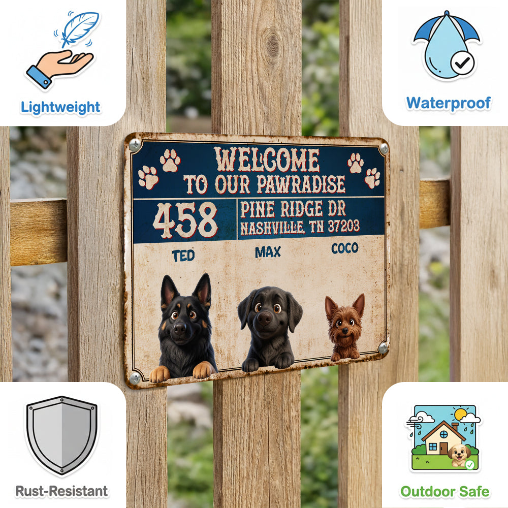 Personalized Address Metal Sign