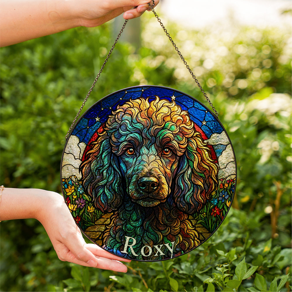 Personalized Rainbow Bridge Stained Glass Ornament