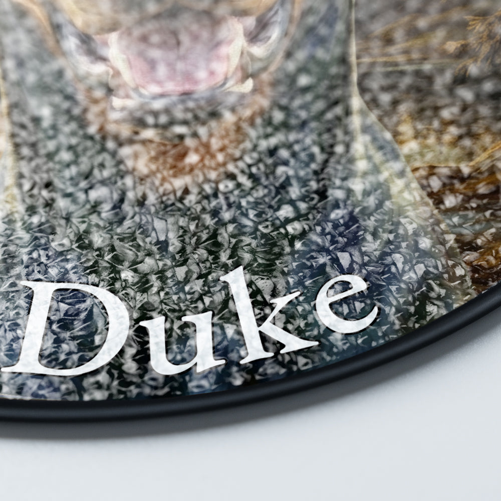 Personalized Dog Portrait Stained Glass Ornament