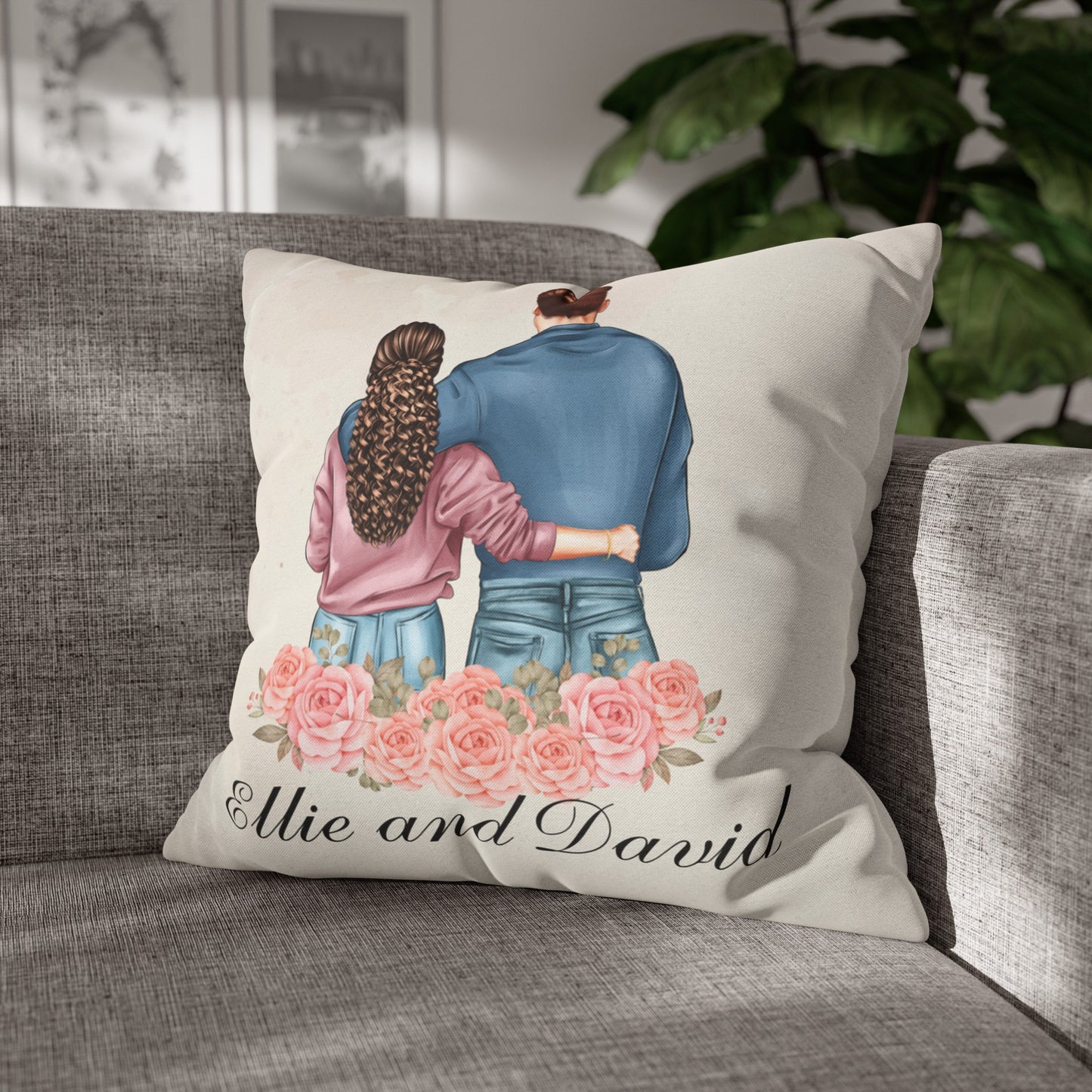 Personalized Couples Pillow Case - Location Pillow Case - Couples Gift