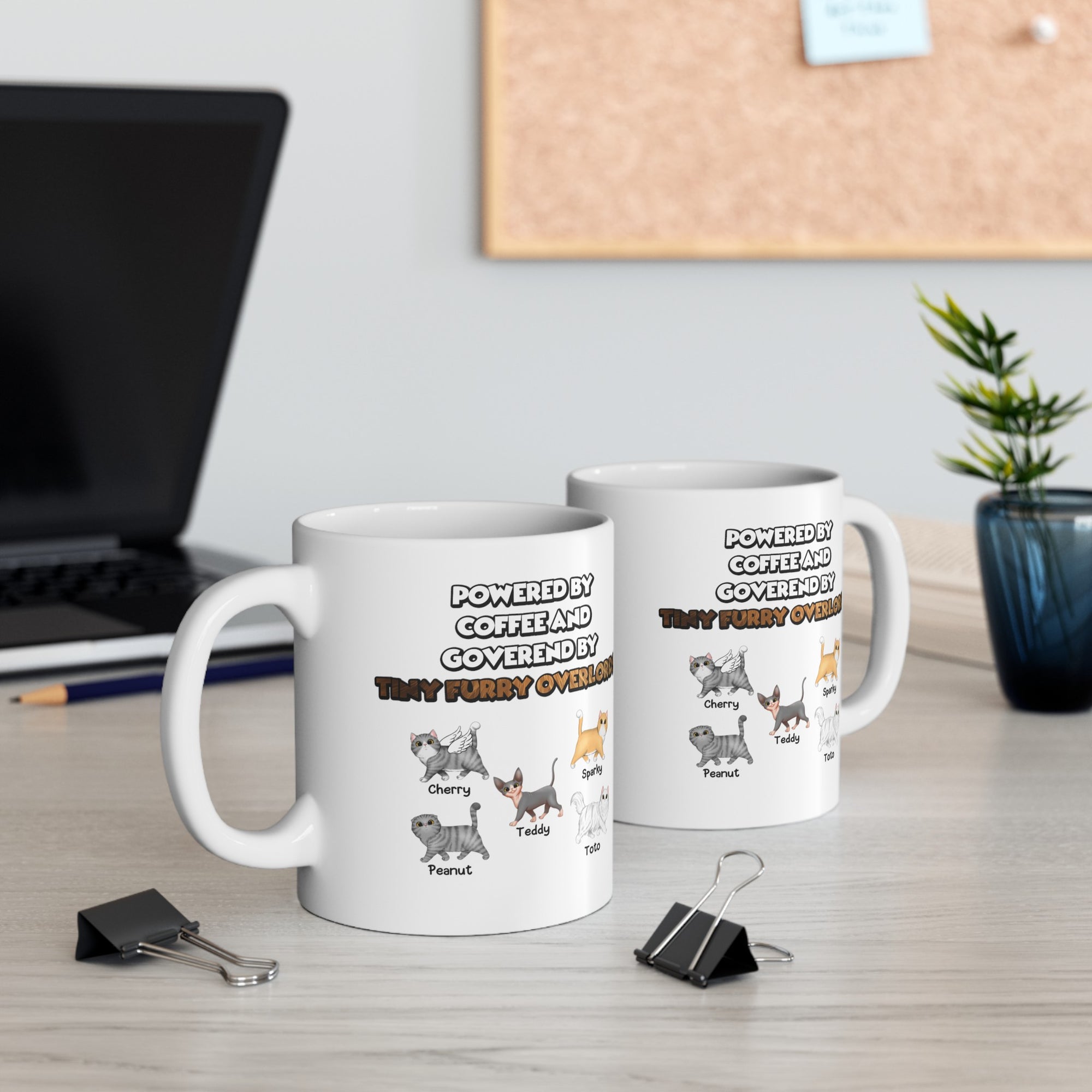 Personalized Funny Cats Mug - Up to 8 Cats - Gift for Cat Parent