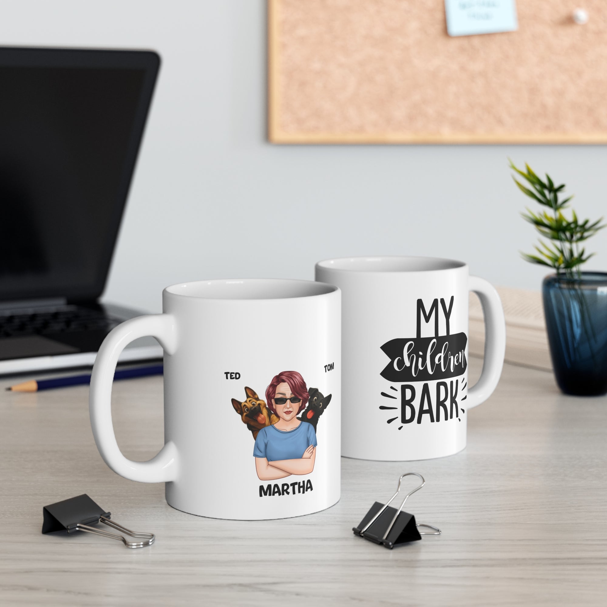 Dog Mom Mug - Personalized Dog Mom Mug with Up To 6 Dogs
