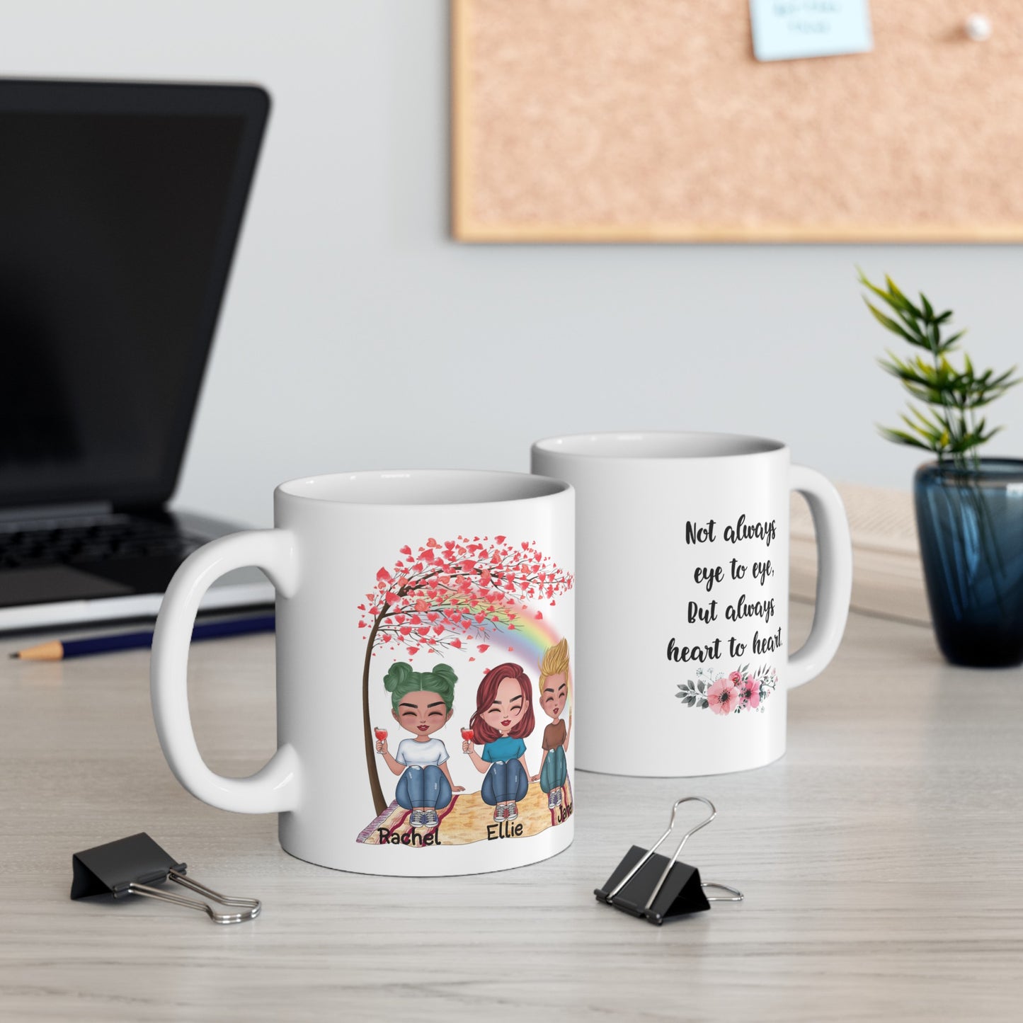 Personalized Siblings/Friends Mug - Up to 5 Females - Best Friends Mug