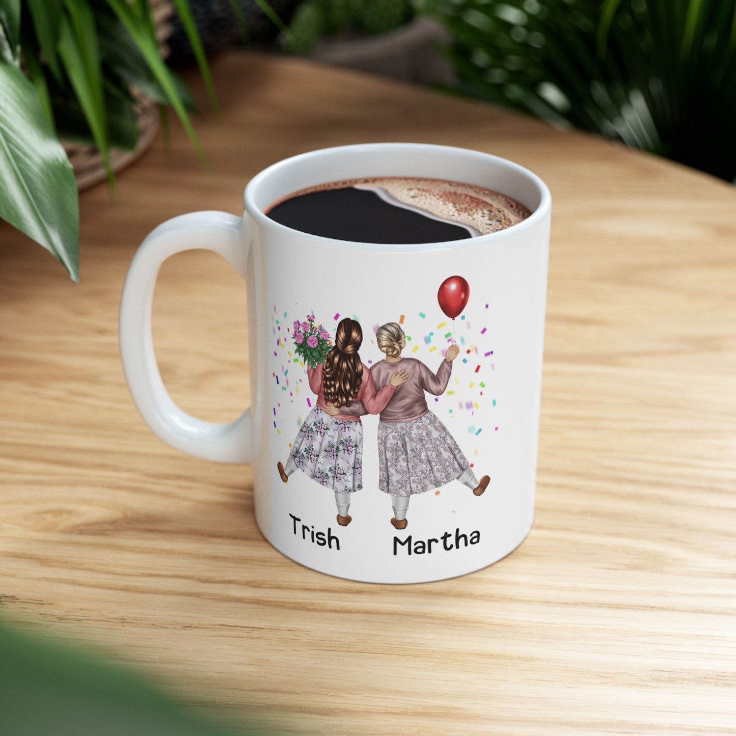 Vintage Girls Mug - Personalized Best Friends Mug