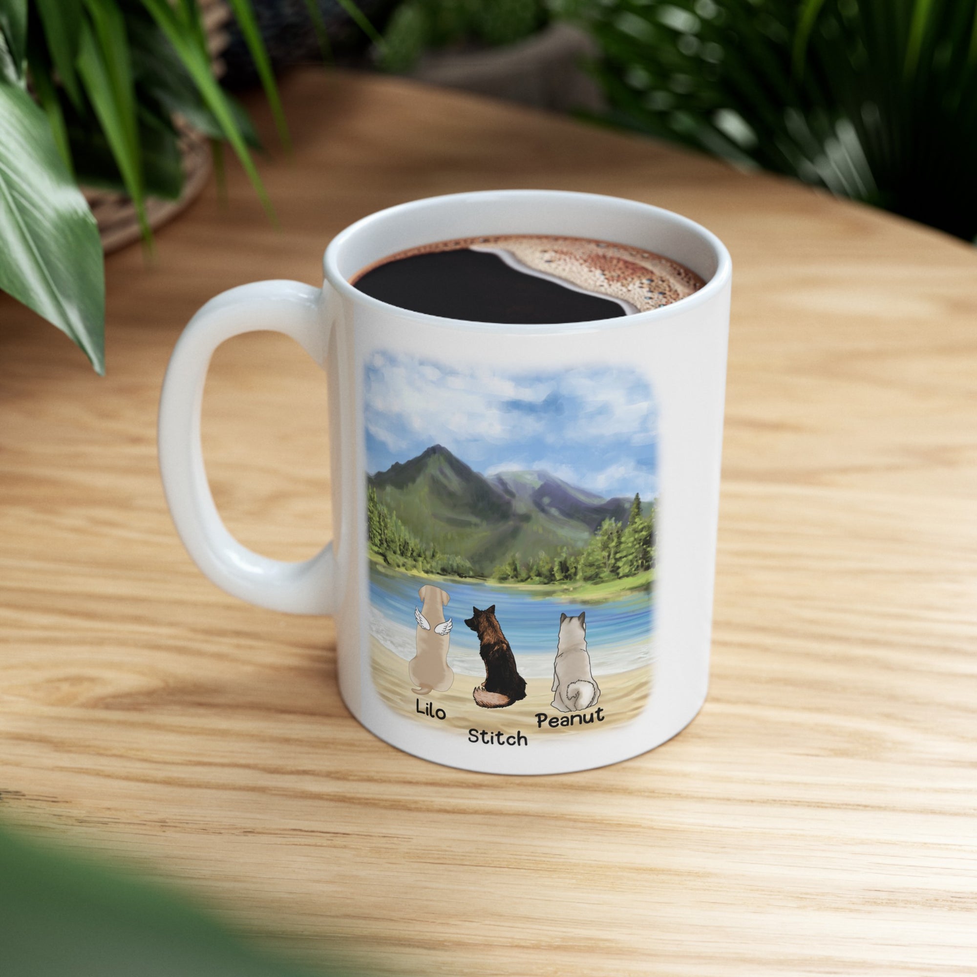 Personalized Dog Mug - Personalized Dog Memorial Mug - Up to 5 Dogs