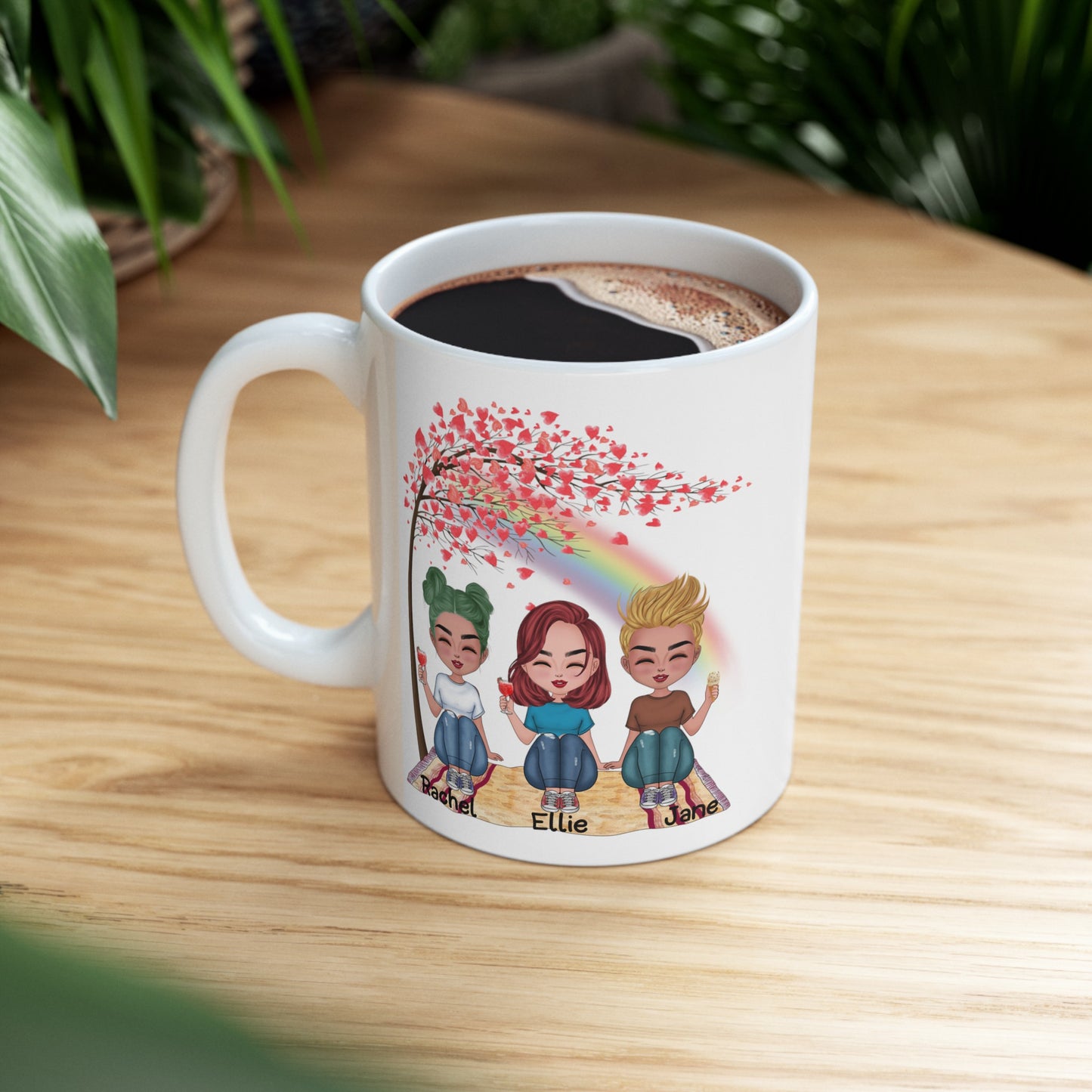 Personalized Siblings/Friends Mug - Up to 5 Females - Best Friends Mug