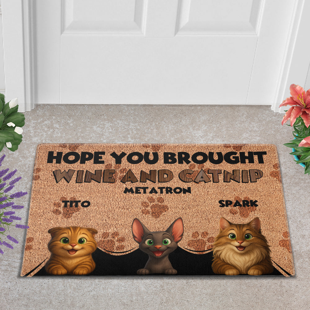 Personalized Cats Doormat - Up to 6 Pets - Decorative Mat - Custom Doormat