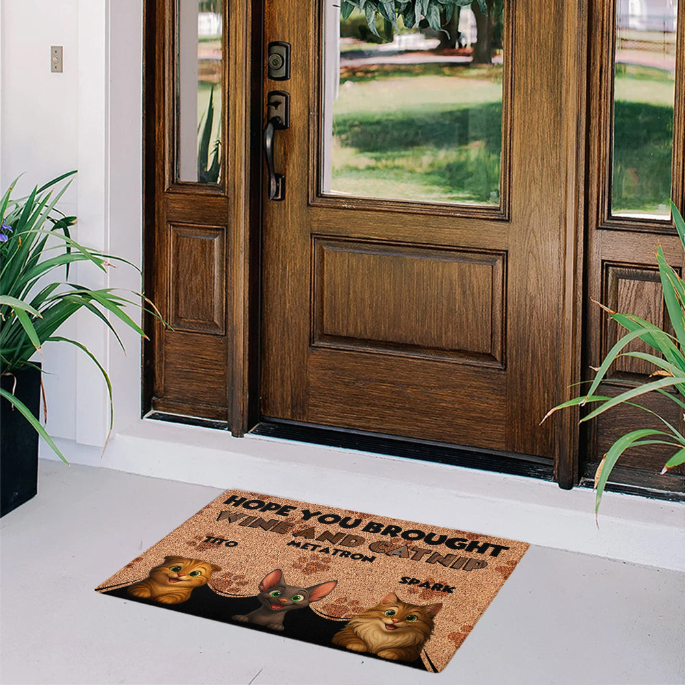 Personalized Cats Doormat - Up to 6 Pets - Decorative Mat - Custom Doormat