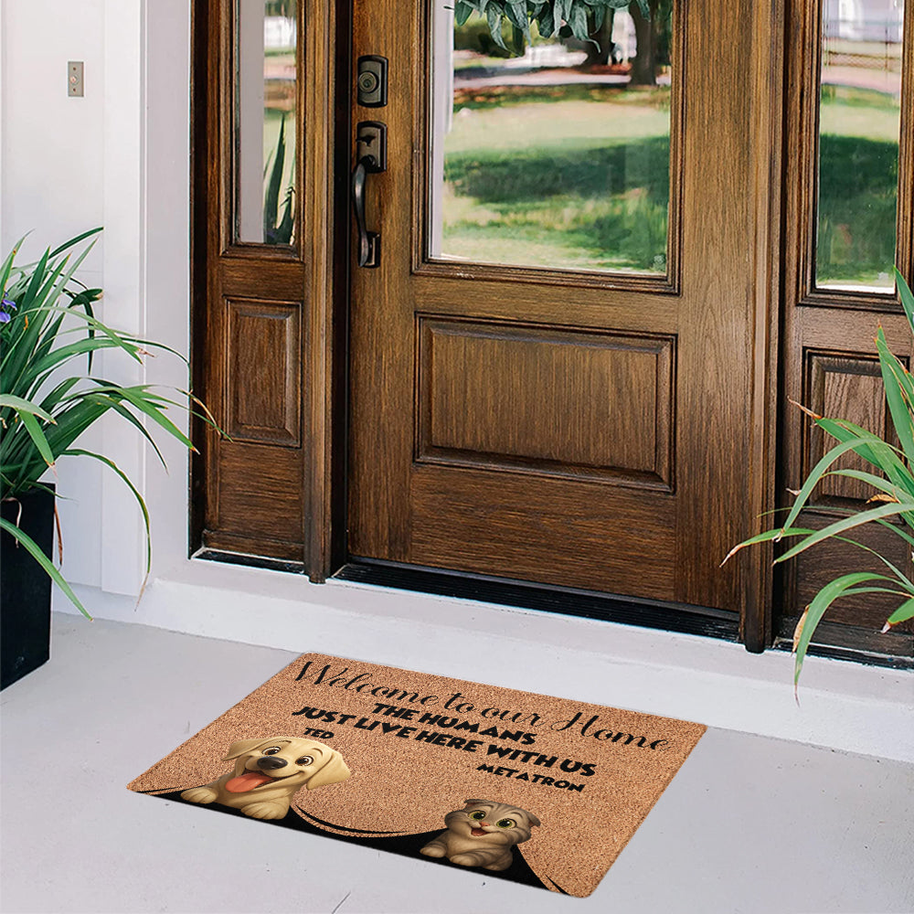 Personalized Dogs Doormat - Up to 6 Pets - Decorative Mat - Custom Doormat