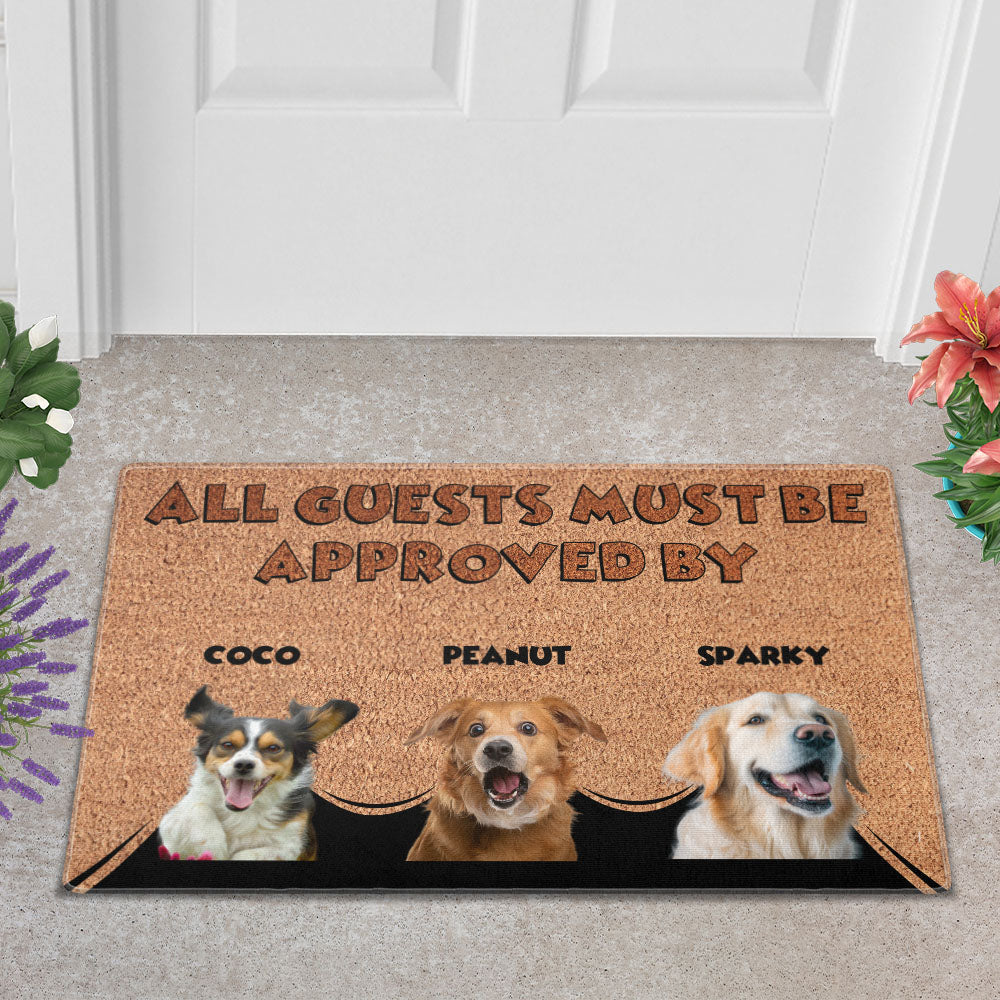 Personalized Pets Doormat - Up to 6 Pets 
- Decorative Mat - Upload Photo - All guests must be approved by