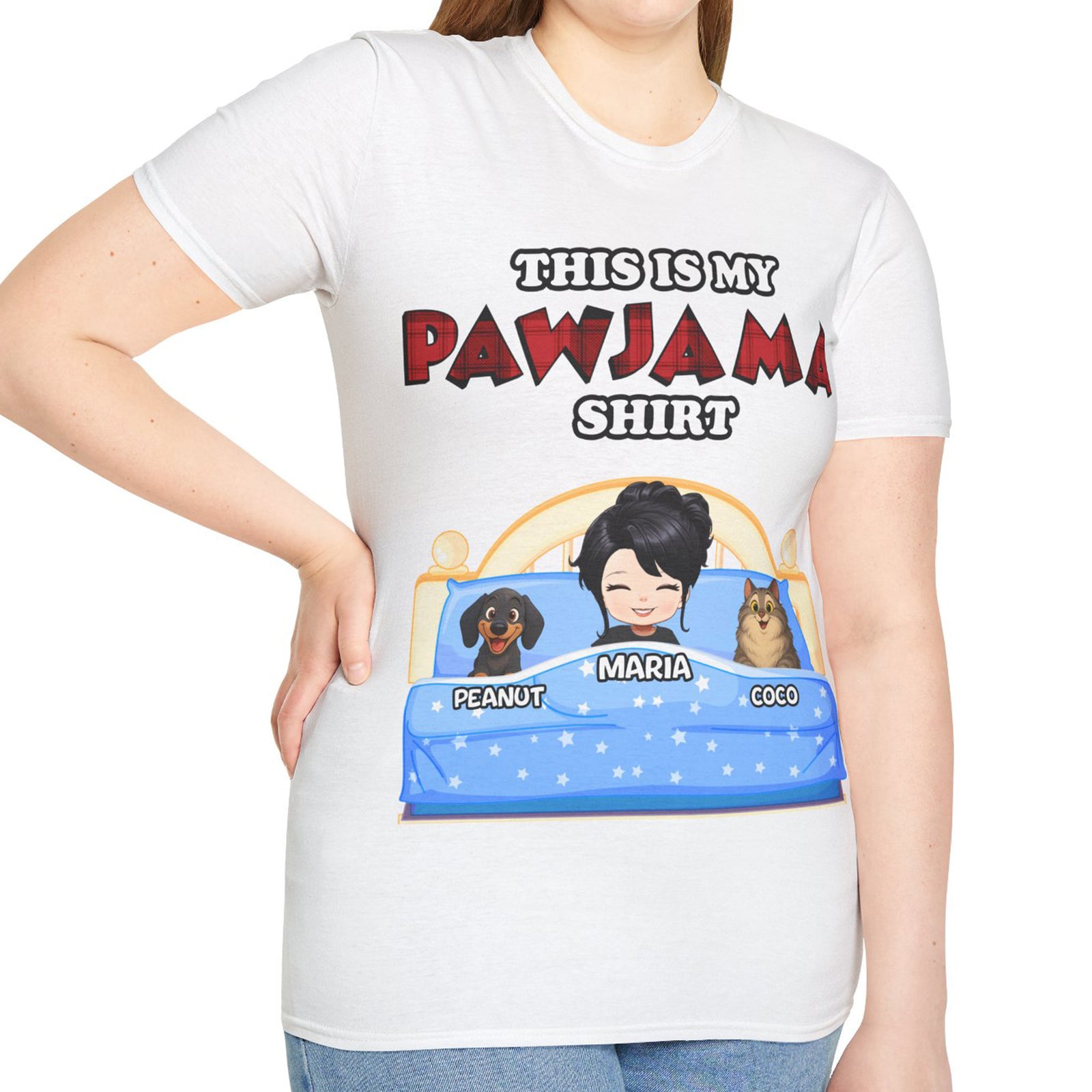 Pawjama T-Shirt - Personalized Sleep T-Shirt - Up to 6 Pets