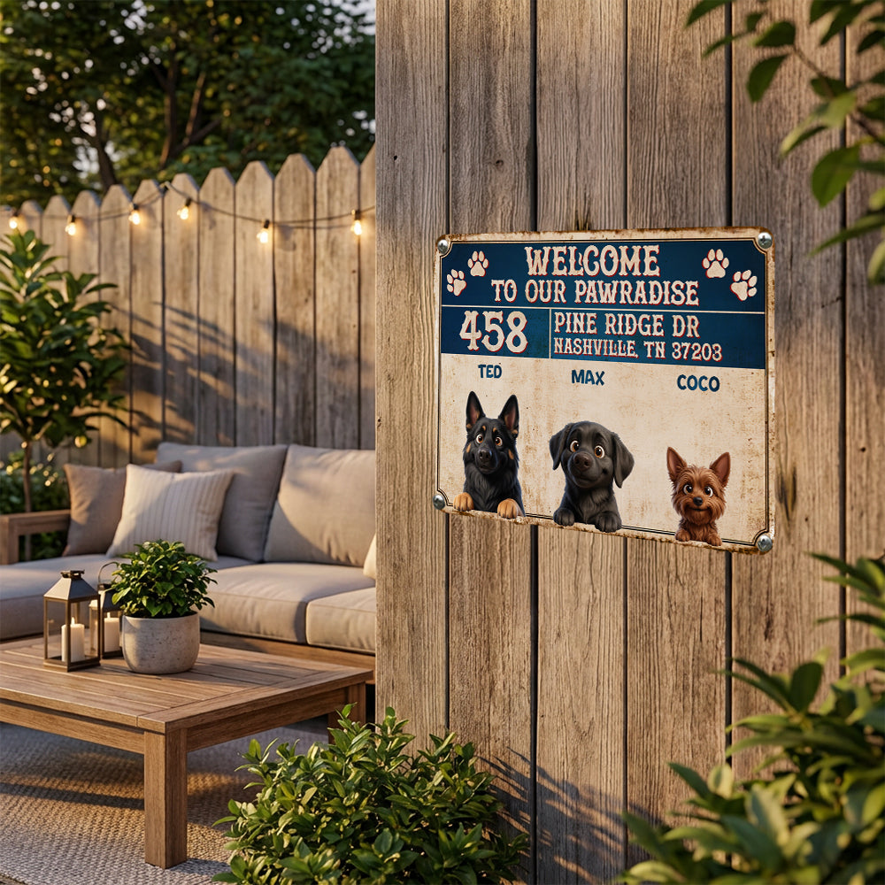 Personalized Address Metal Sign