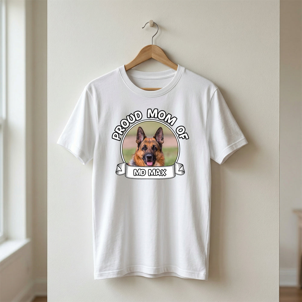 Personalized Proud Dog Mom T-shirt