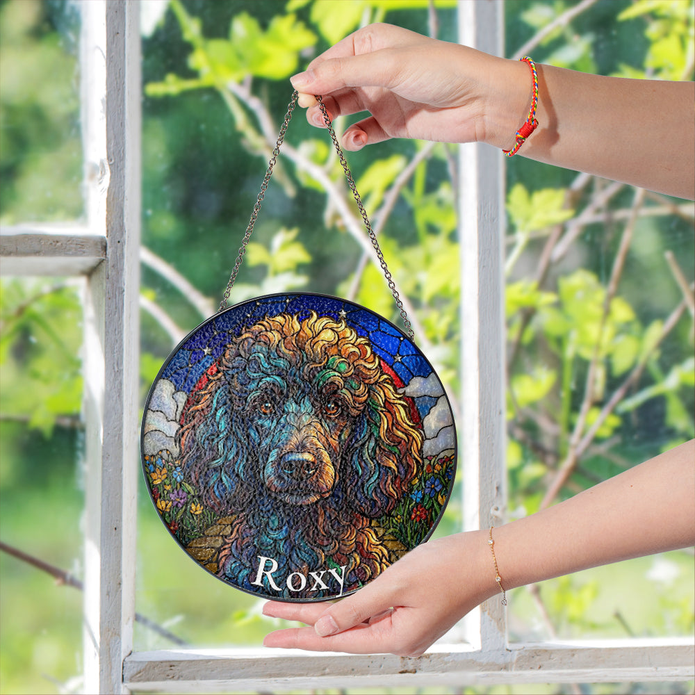 Personalized Rainbow Bridge Stained Glass Ornament