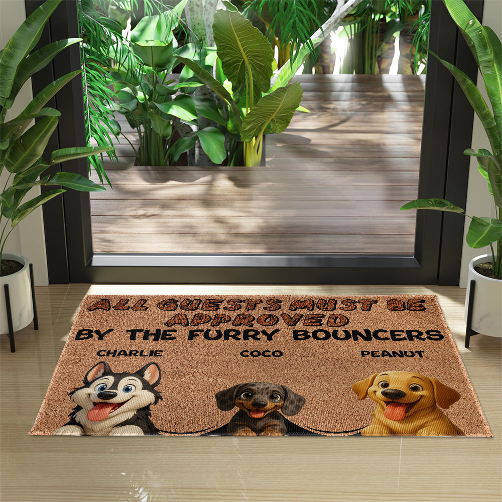 Personalized Pets Doormat - Up to 6 Pets - Decorative Mat - Upload Photo - All guests must be approved by V2