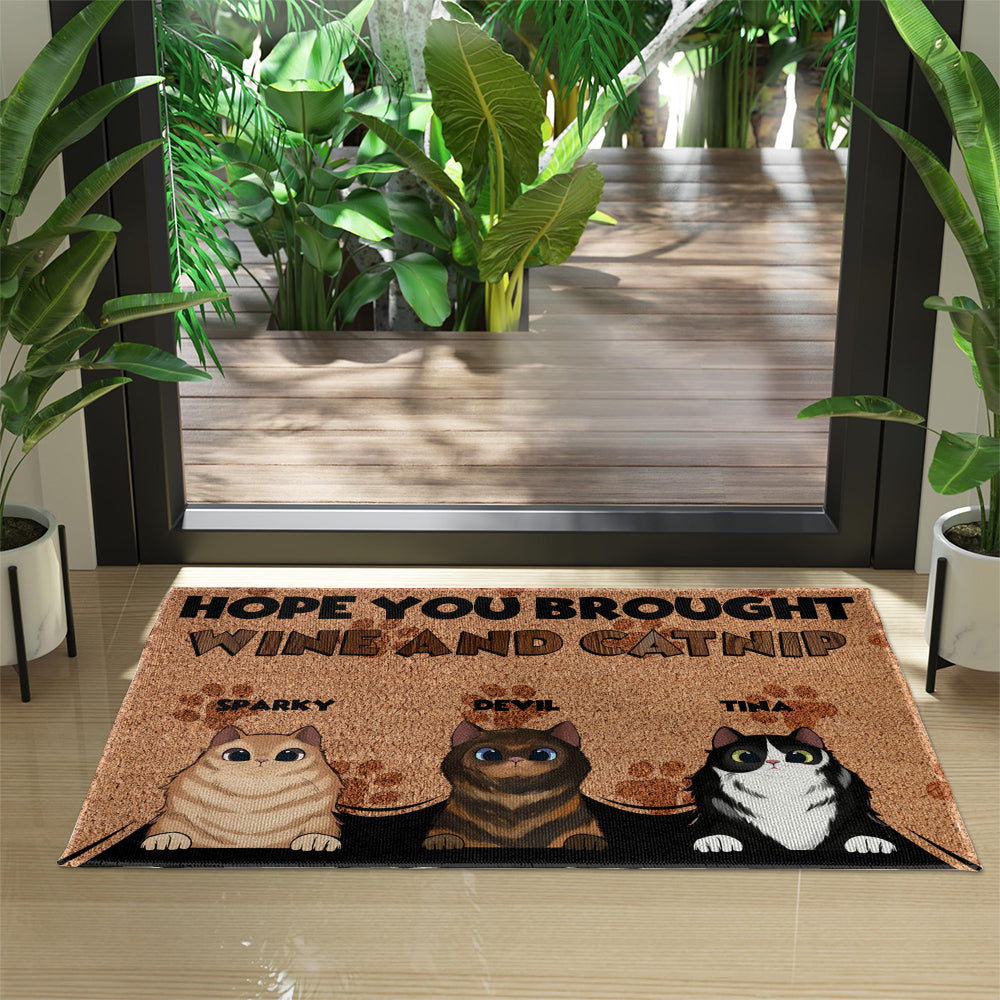 Personalized Cats Doormat - Up to 6 Pets - Decorative Mat - Custom Doormat