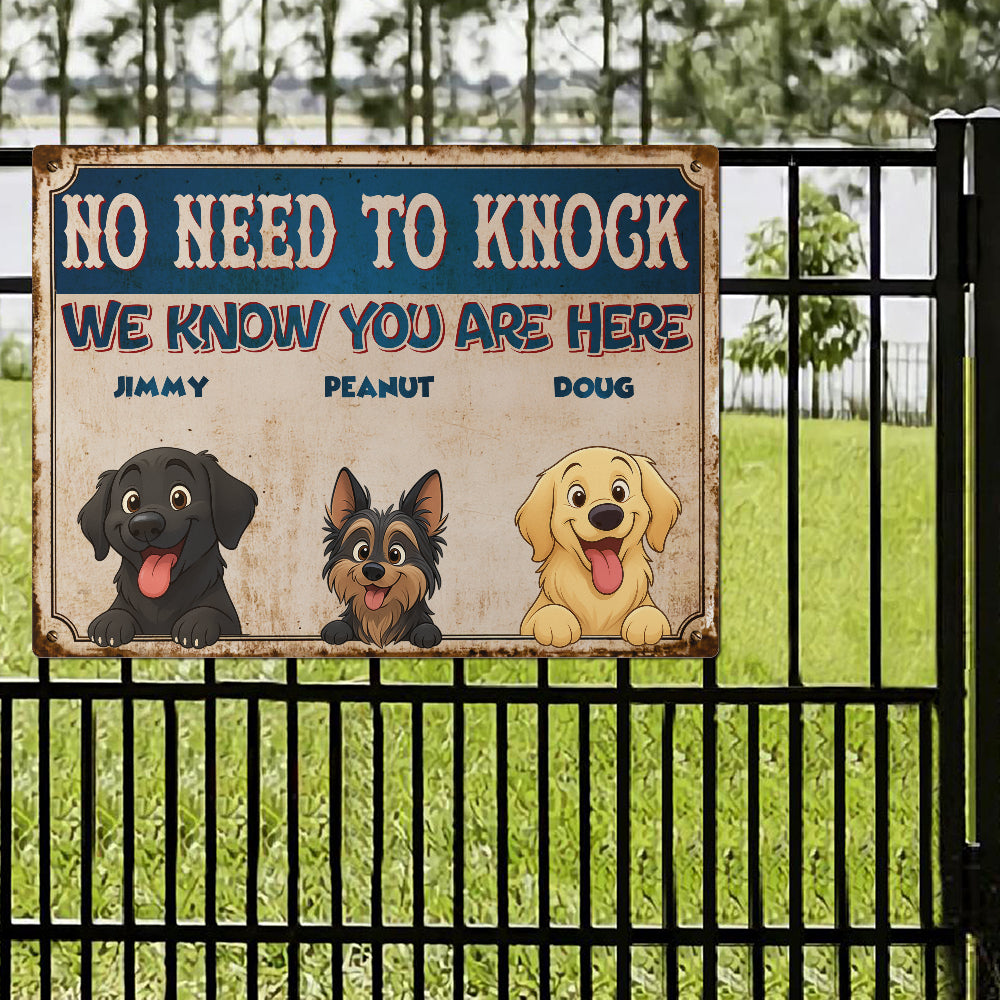 Personalized Metal Sign - Entrance Decoration - Pets Metal Sign - Up To 6 Pets