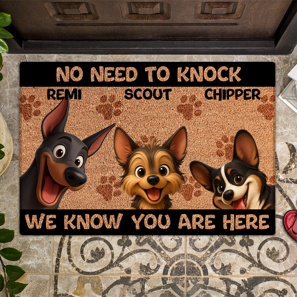 Personalized No Need to Knock Doormat