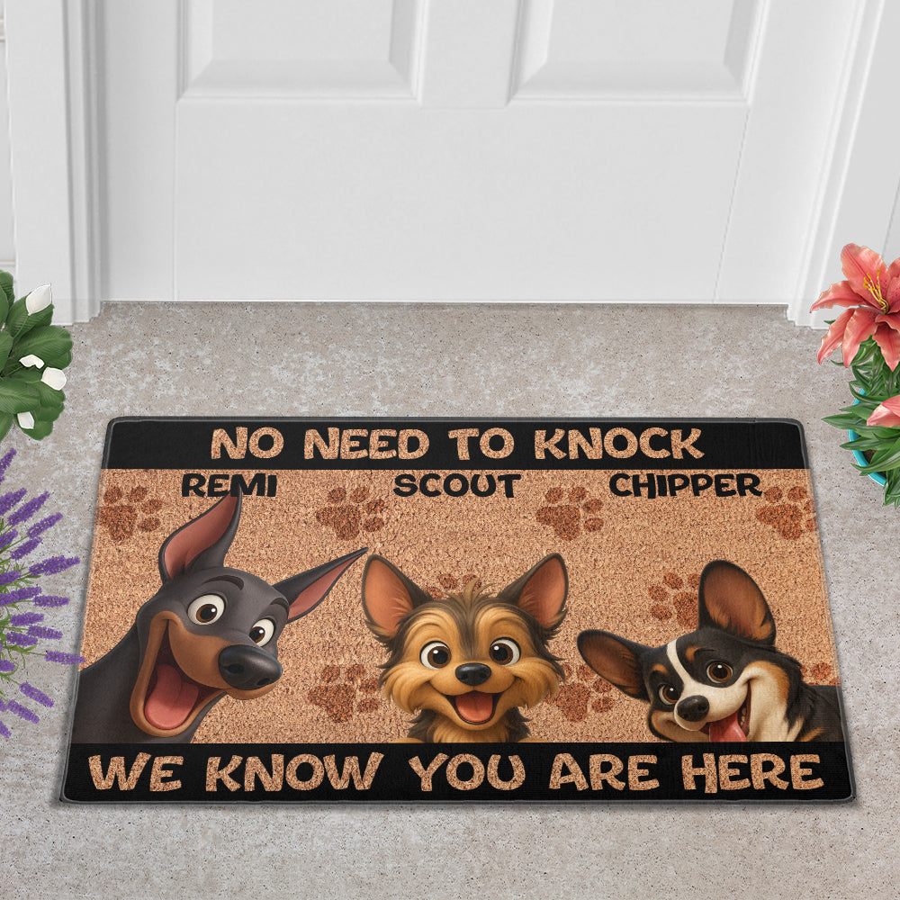 Personalized No Need to Knock Doormat