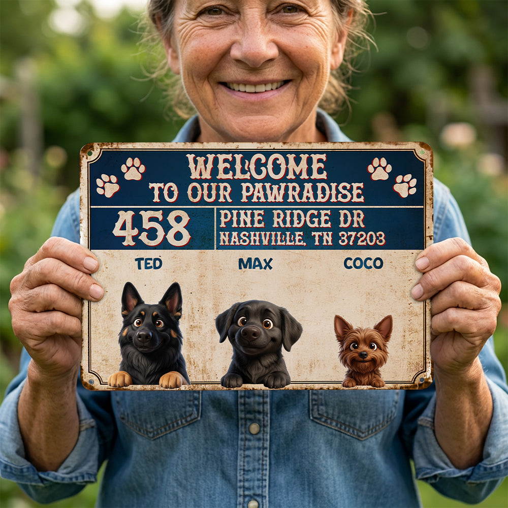 Personalized Address Metal Sign