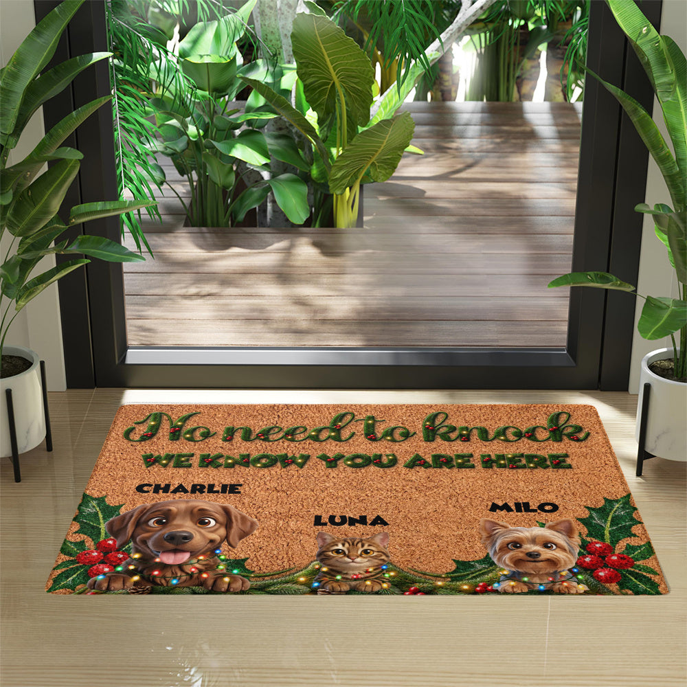 Personalized Pet Doormat – Christmas No Need to Knock – photo 4