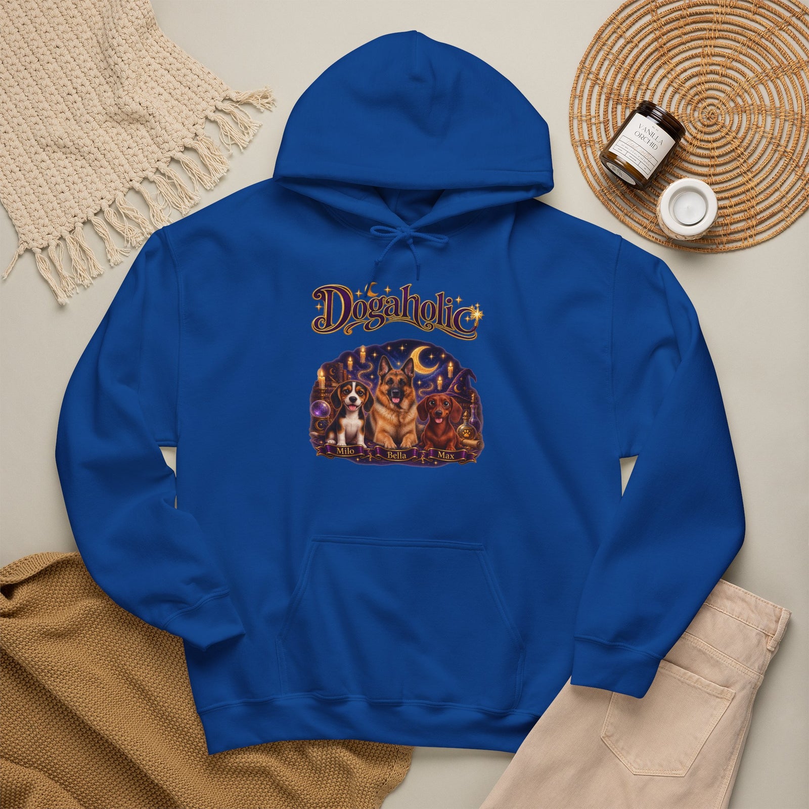 Personalized Dog Hoodie – Dogaholic Wizard Pups – Foto 14