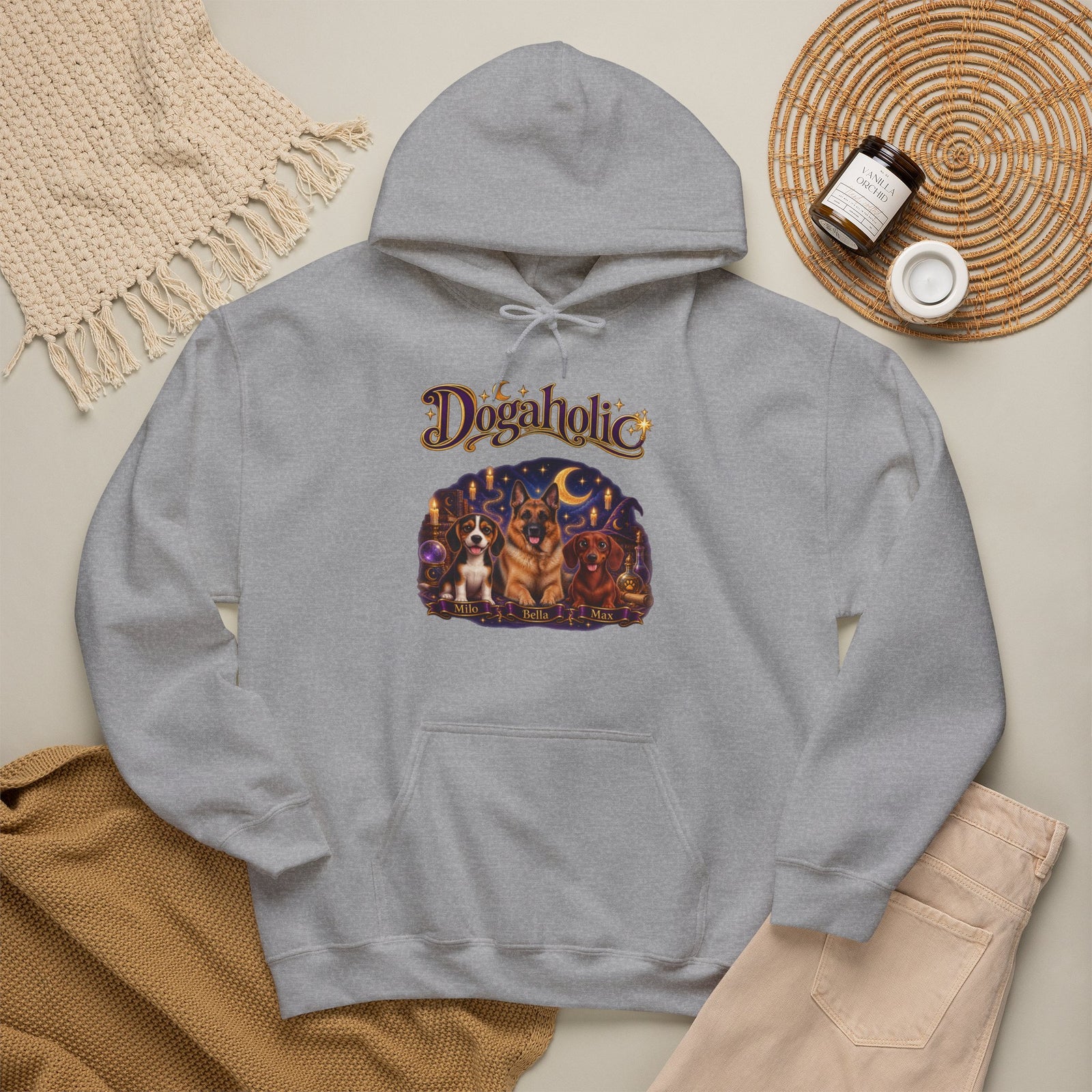 Personalized Dog Hoodie – Dogaholic Wizard Pups – Foto 5
