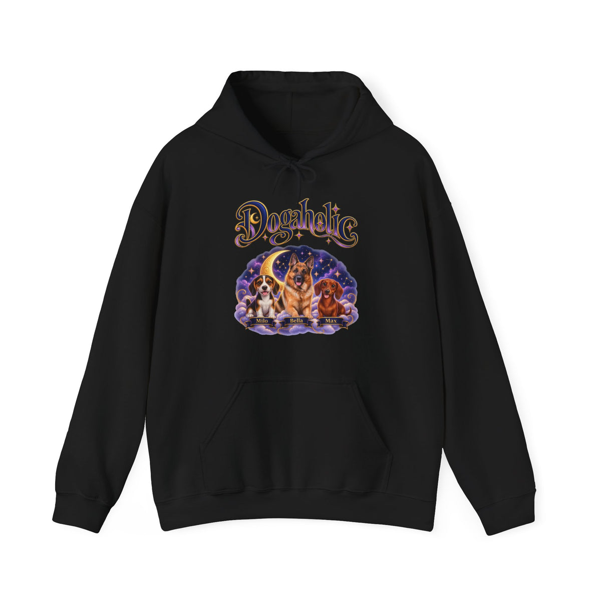 Personalized Dog Hoodie – Dogaholic Celestial Moon – Foto 10