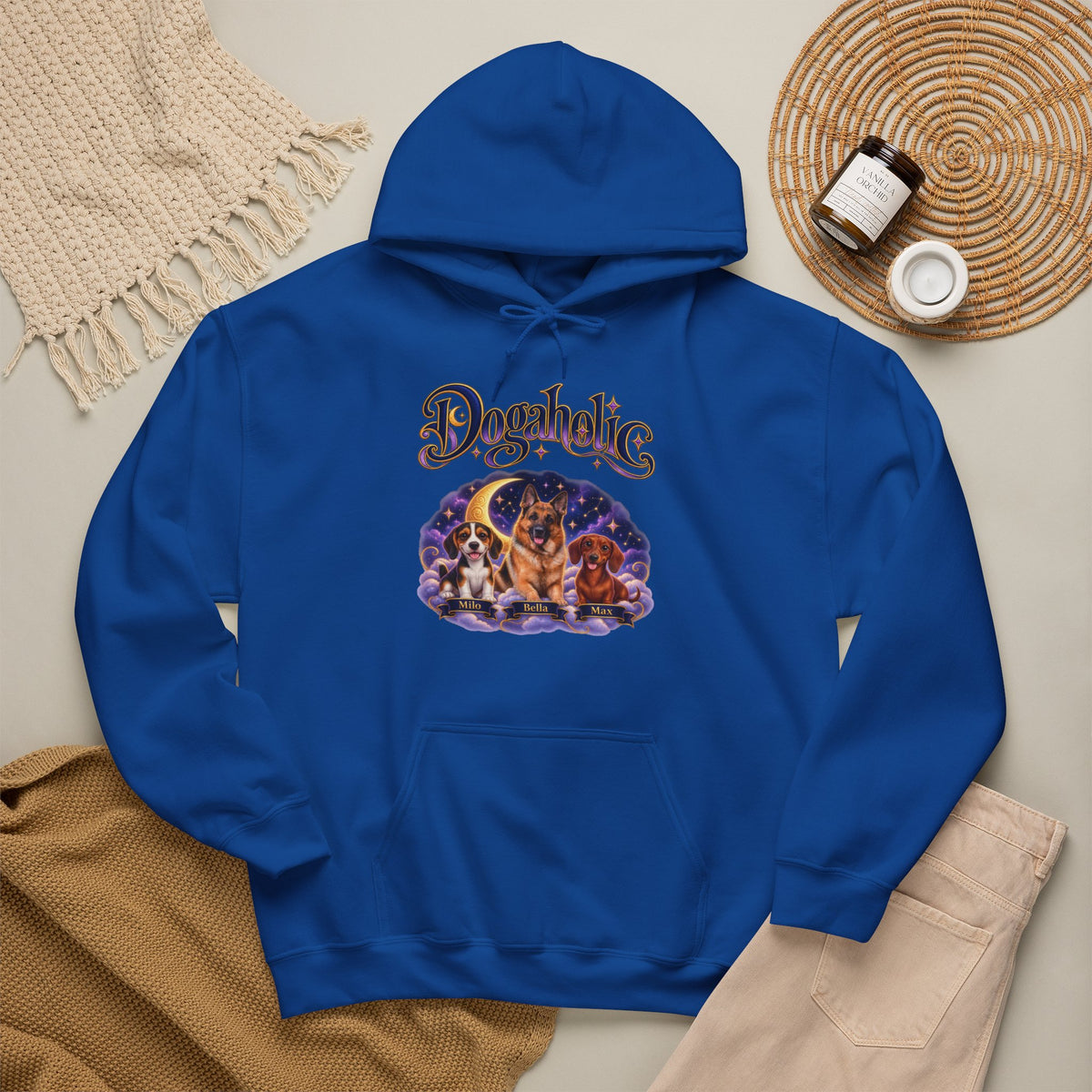 Personalized Dog Hoodie – Dogaholic Celestial Moon – Foto 14