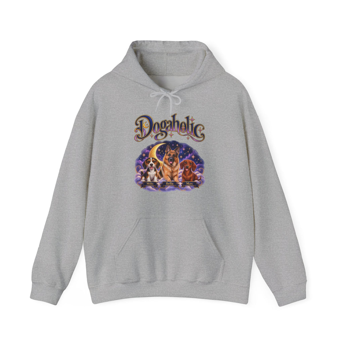 Personalized Dog Hoodie – Dogaholic Celestial Moon – Foto 4