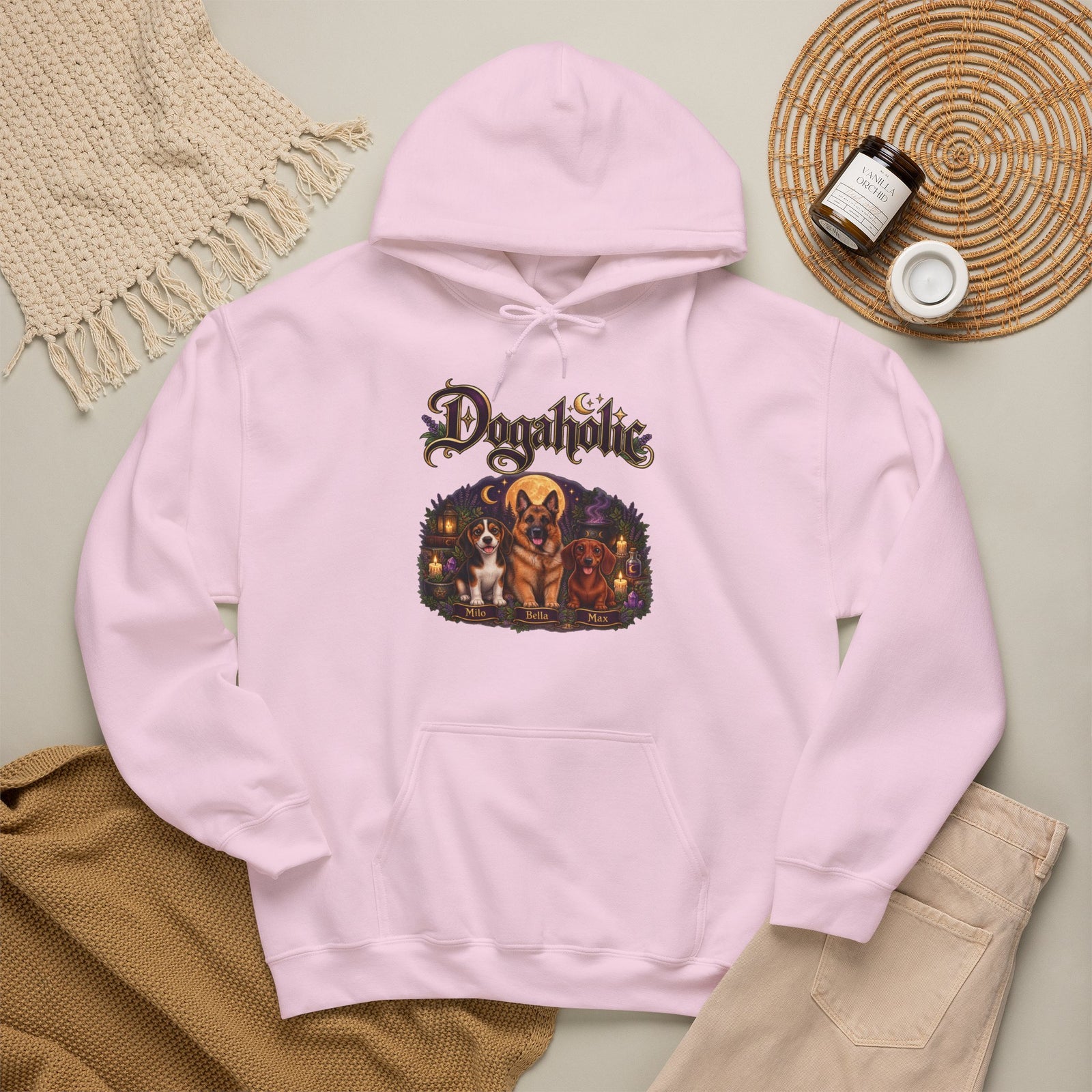 Personalized Dog Hoodie – Dogaholic Mystic Moonlight – photo 17