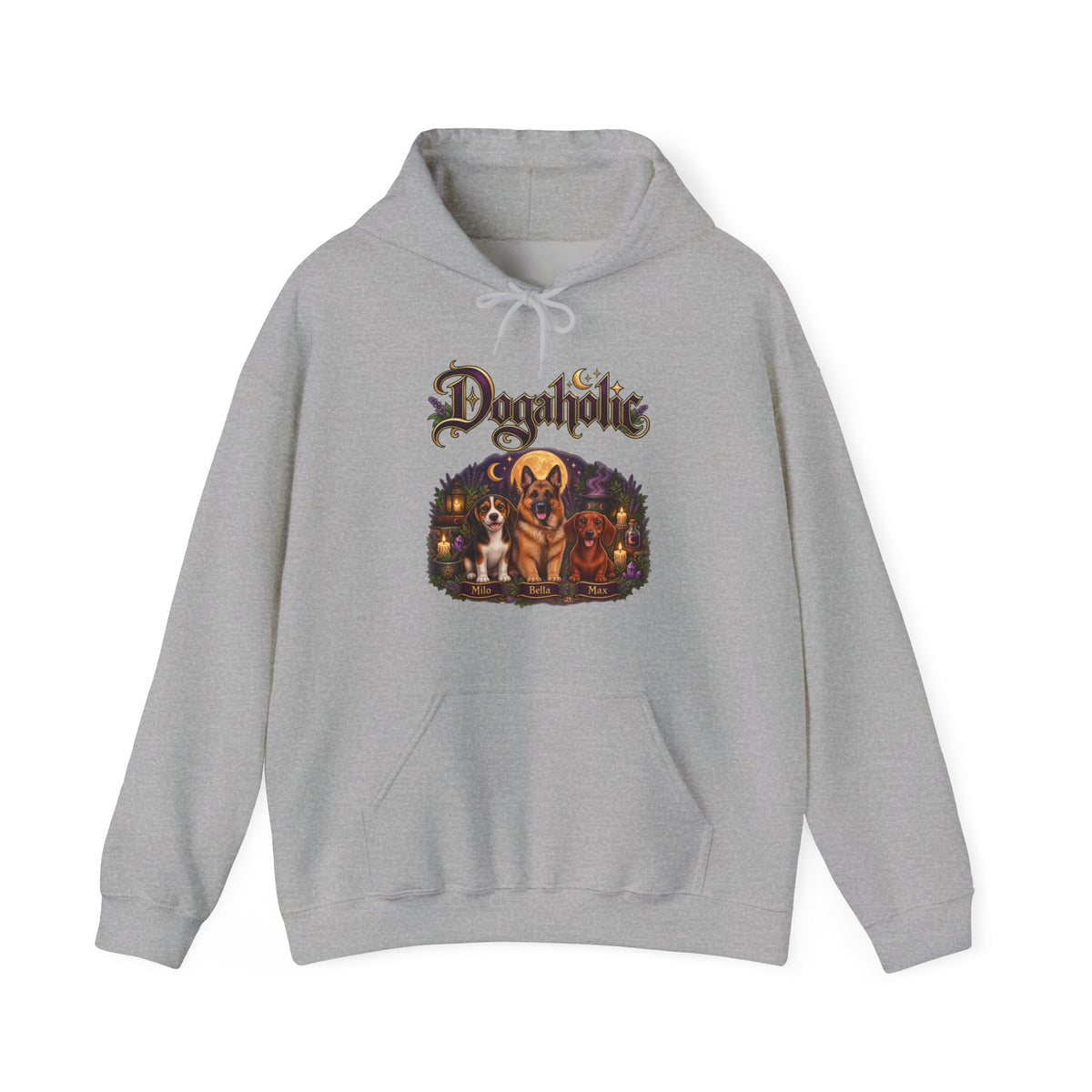 Personalized Dog Hoodie – Dogaholic Mystic Moonlight – photo 4